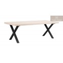 Brooklyn matbord vitpigment x-ben 220 cm