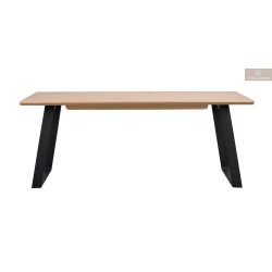Melville Matbord Vitpigmenterad/Svart