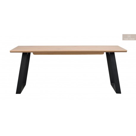 Melville Matbord Vitpigmenterad/Svart