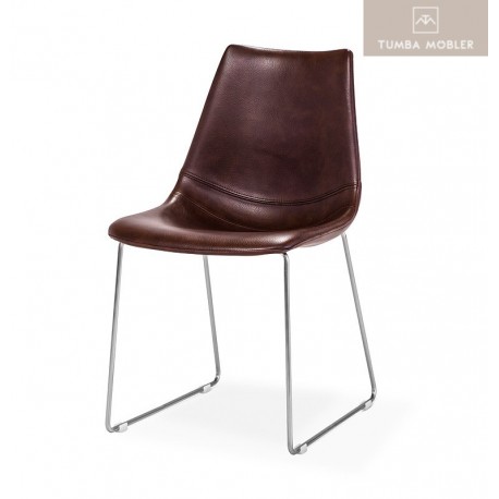 Fly Stol Brun/Borstade Metall