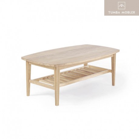 Allegro soffbord fanerad vitoljad ek