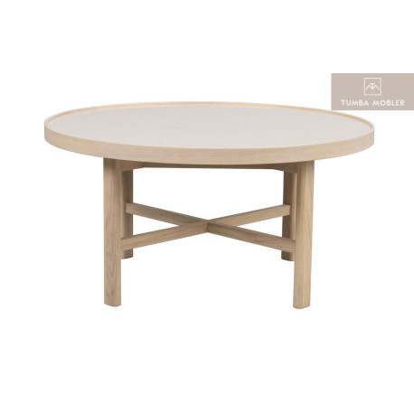 Marsden soffbord beige vitpigmenterad